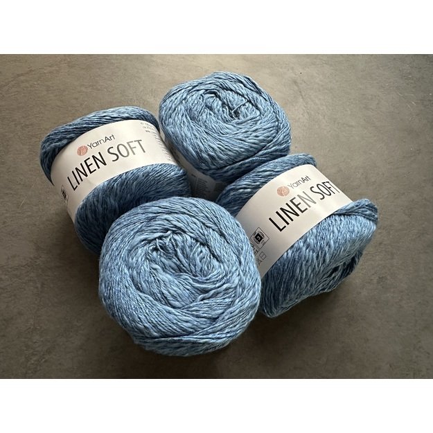 LINEN SOFT YarnArt- 30% Linen, 36% viscose, 34% cotton, 100gr/ 272m, Nr 7318