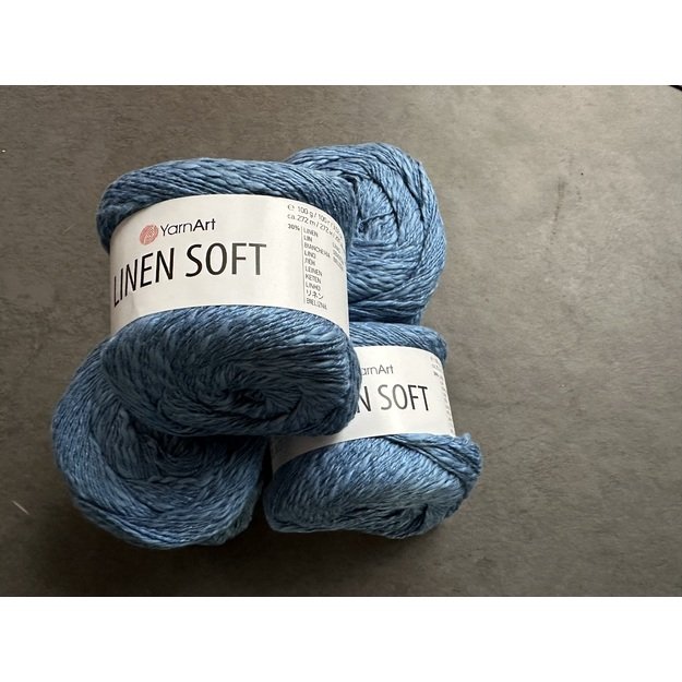 LINEN SOFT YarnArt- 30% Linen, 36% viscose, 34% cotton, 100gr/ 272m, Nr 7318