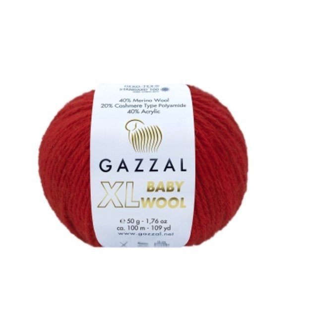 BABY WOOL XL Gazzal - 40% Acrylic,  20% Cashmere PA , 40% Lana Merino, 50 gr/ 100m, Nr 811