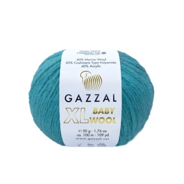 BABY WOOL XL Gazzal - 40% Acrylic,  20% Cashmere PA , 40% Lana Merino, 50 gr/ 100m, Nr 832