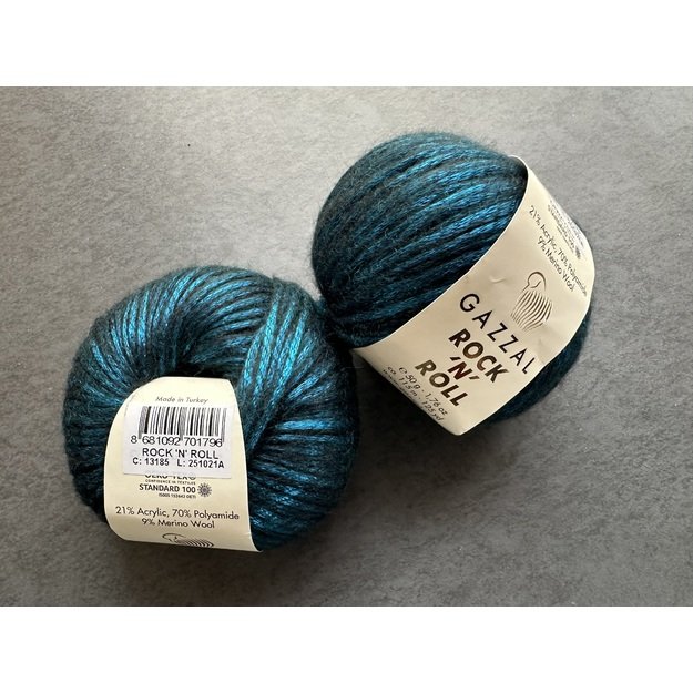 ROCK N ROLL- 9% merino wool, 21% acryli, 70% polyamide, 50gr/ 115m, Nr 13185