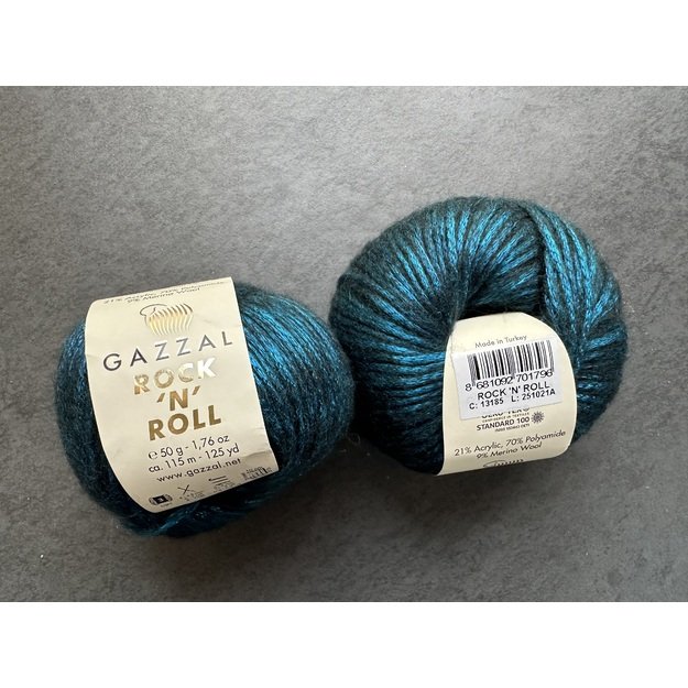 ROCK N ROLL- 9% merino wool, 21% acryli, 70% polyamide, 50gr/ 115m, Nr 13185