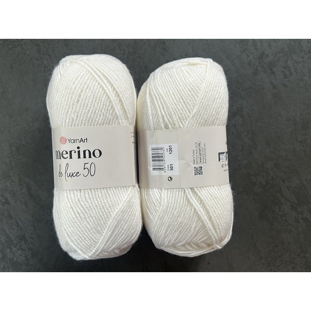 MERINO DE LUXE 50- 50% Wool Schurwolle, 50% Acrylic, 100gr / 280m, Nr 501
