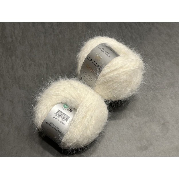 TEDDY Gazzal- 60% Polyamide, 40% Merino wool, 50gr/ 150m, Nr 6564-sniego balta