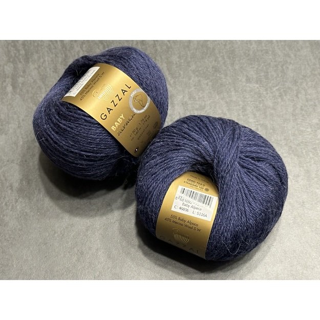 BABY ALPACA Gazzal- 45% Superwash Merino fine, 55% Baby alpaca, 50gr/ 160, Nr 46036