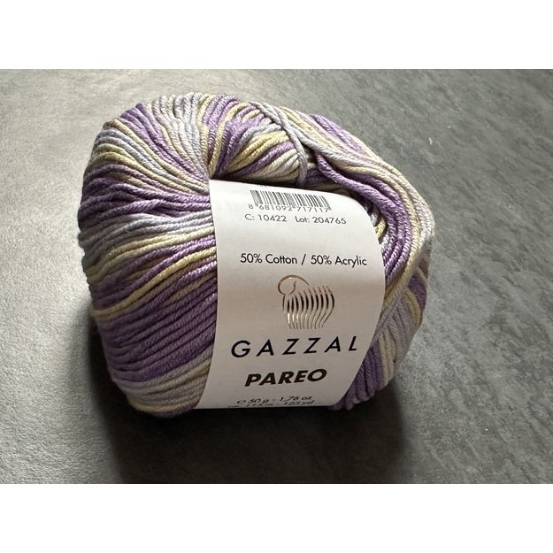 PAREO Gazza- 50% cotton,   50% acrylic (akrilas)  50gr/ 115m, Nr 10422