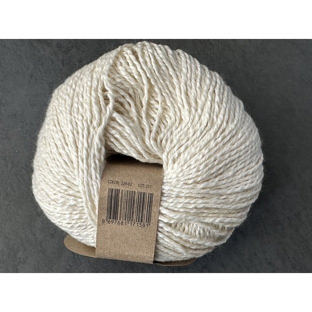PAPYRUS Fibra Natura-78% cotton, 22% silk, 50gr / 120m, Nr 229-02 2