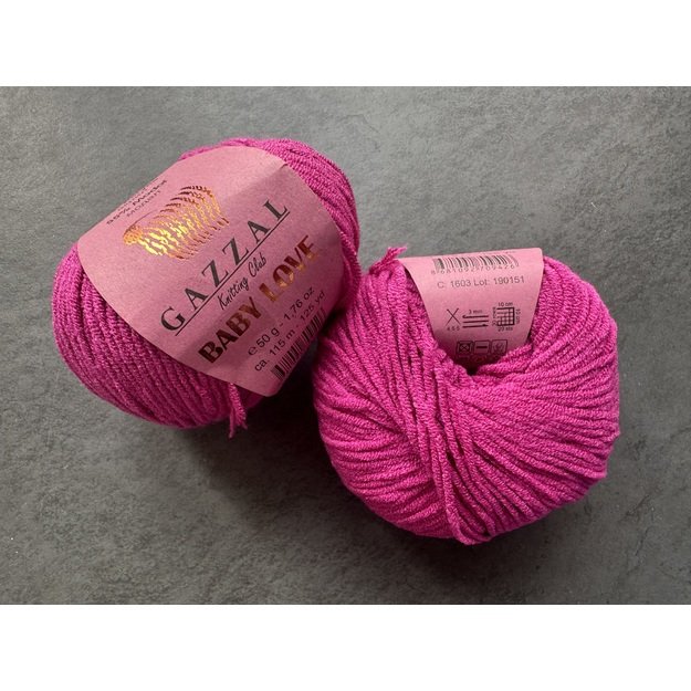 BABY LOVE Gazzal  45% Acrylic,  55% Modal, 50gr/ 115m, Nr 1603