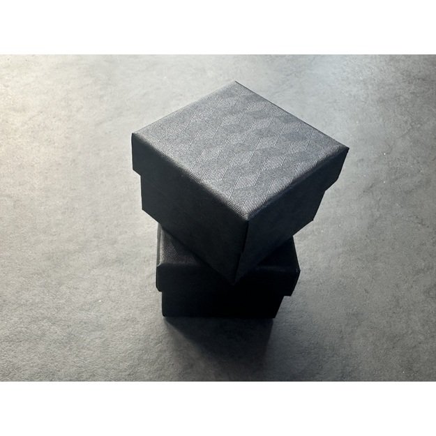 Dovanų dėžutė papuošalams- 50x35x50mm, juoda