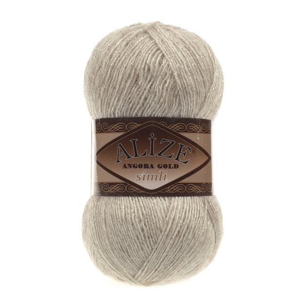 Angora Gold SIMLI Alize- 75% Acrylic, 20% Wool, 5% Metallic, 100 gr/ 500m. Nr 152