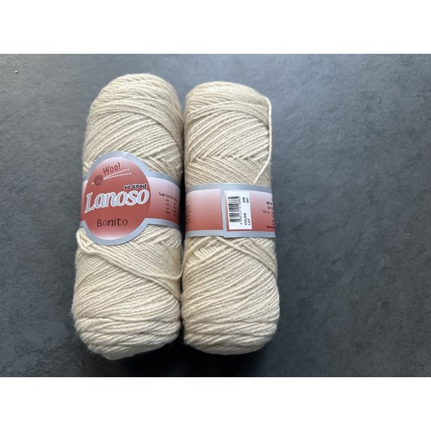 BONITO lanoso- 49% wool, 51% acrylic, 100gr/ 300m, Nr 999 1