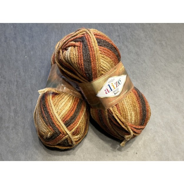 SUPERLANA MAXI BATIK Alize- 25% Wool , 75% Acrylic- 100 gr / 100 m, Nr 7784