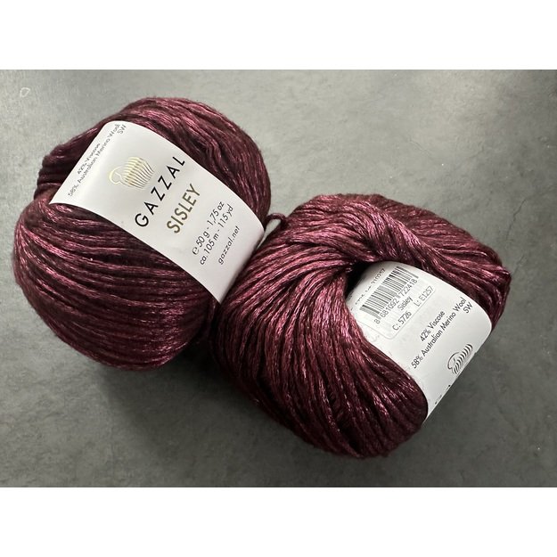 SISLEY- 58% Australijos merino vilna, 42% viskozė, 50 g./ 105 m, Nr 5726