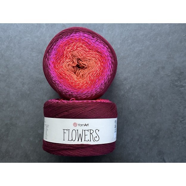FLOWERS YarnArt- 55% cotton, 45% polyacril, 250gr/ 1000m, Nr 310
