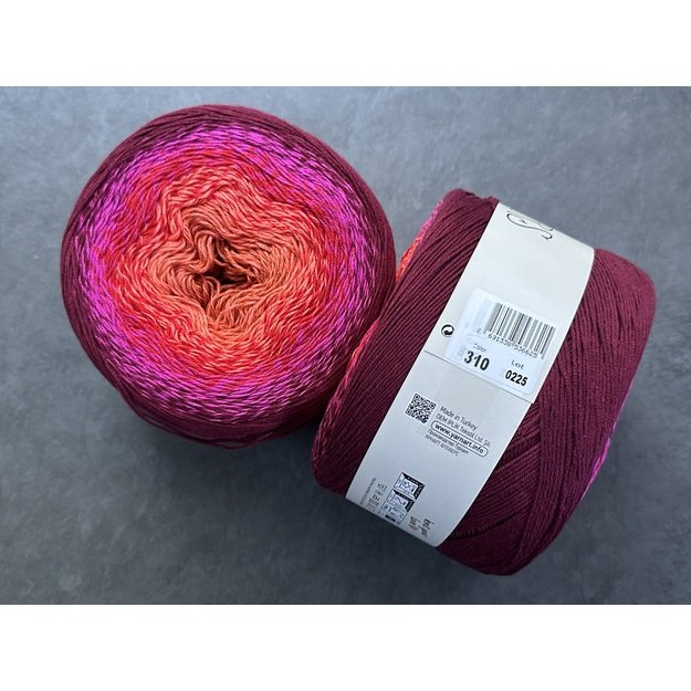 FLOWERS YarnArt- 55% cotton, 45% polyacril, 250gr/ 1000m, Nr 310