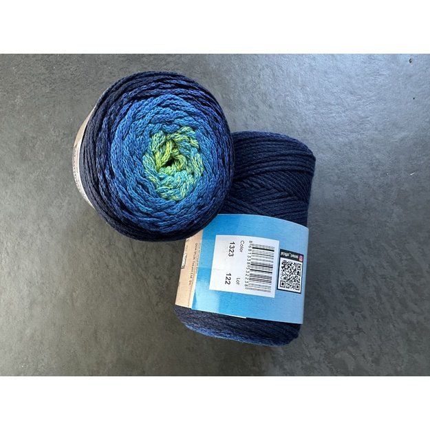 MACRAME COTTON SPECTRUM YarnArt- 80% cotton, 20% polyester, 250gr/ 225m, Nr 1323