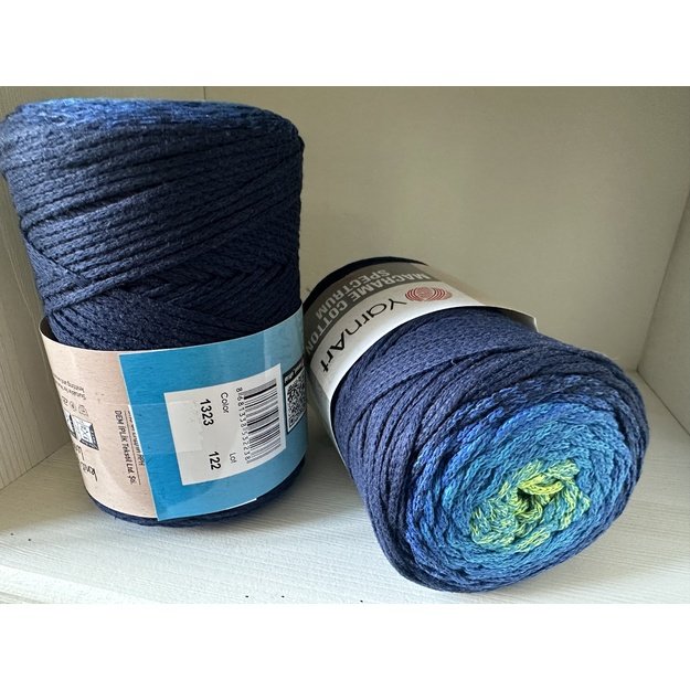 MACRAME COTTON SPECTRUM YarnArt- 80% cotton, 20% polyester, 250gr/ 225m, Nr 1323