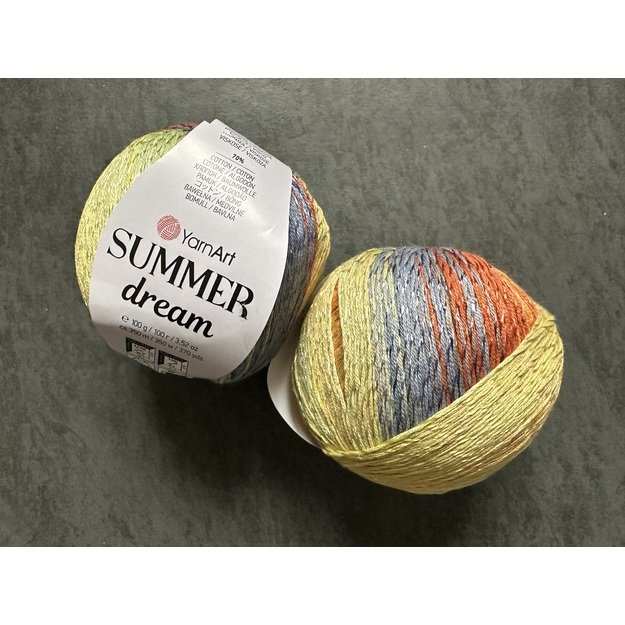 SUMMER DREAM YarnArt, 70%- medvilnė, 30%- viskozė,100 gr/ 350m, Nr 4301