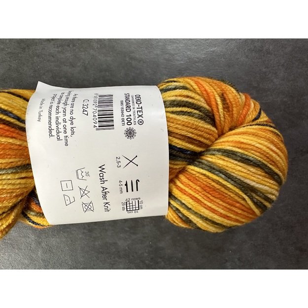 HAPPY FEET Gazzal- 75% Superwash Merino Wool, 25% Polyamide, 100gr/ 330m, Nr 3247