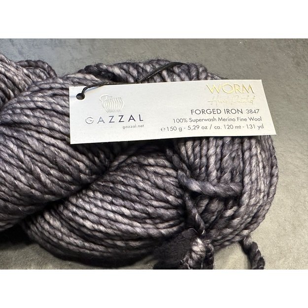 WORM Gazzal- 100% Superwash Merino Fine Wool, 150gr/ 120m, Nr 3847