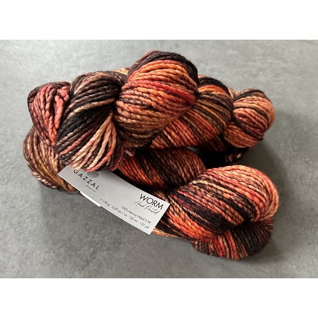 WORM Gazzal- 100% Superwash Merino Fine Wool, 150gr/ 120m, Nr 3884