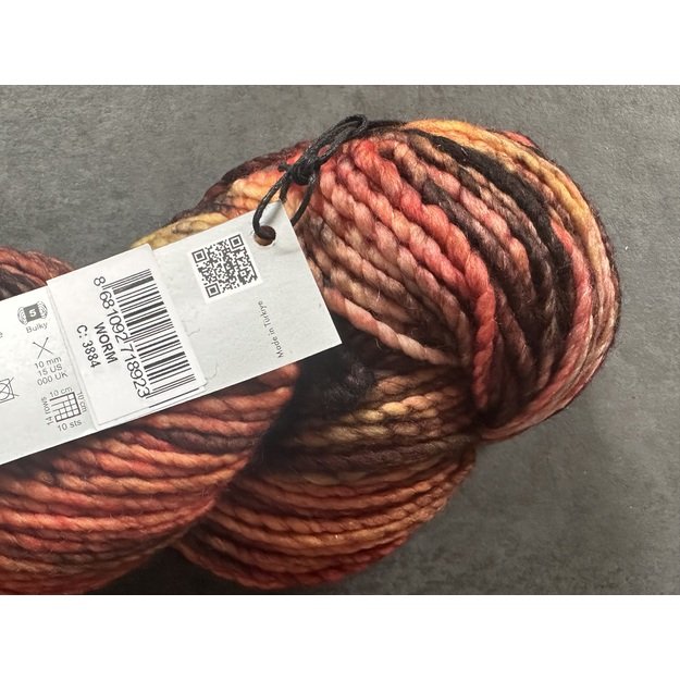 WORM Gazzal- 100% Superwash Merino Fine Wool, 150gr/ 120m, Nr 3884