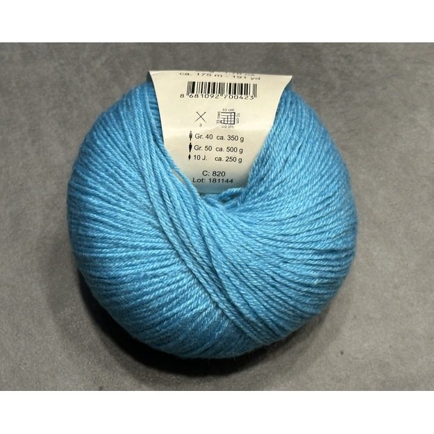 BABY WOOL Gazzal- 40% acrylic, 20% cashmere PA, 40% lana merino, 50gr/ 175m, Nr 820