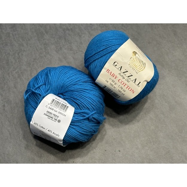 BABY COTTON Gazzal- 60% cotton, 40% acrylic, 50gr/ 165m, Nr 3428