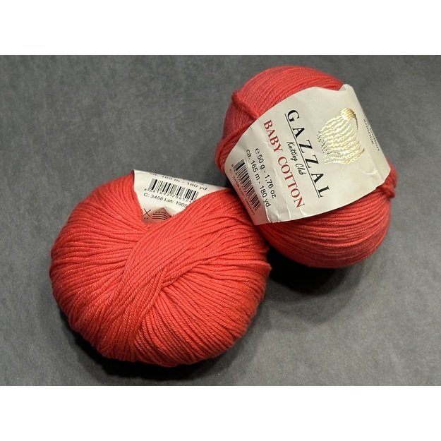 BABY COTTON Gazzal- 60% cotton, 40% acrylic, 50gr/ 165m, Nr 3458