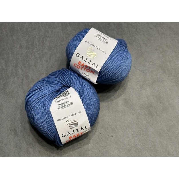 BABY COTTON Gazzal- 60% cotton, 40% acrylic, 50gr/ 165m, Nr 3431