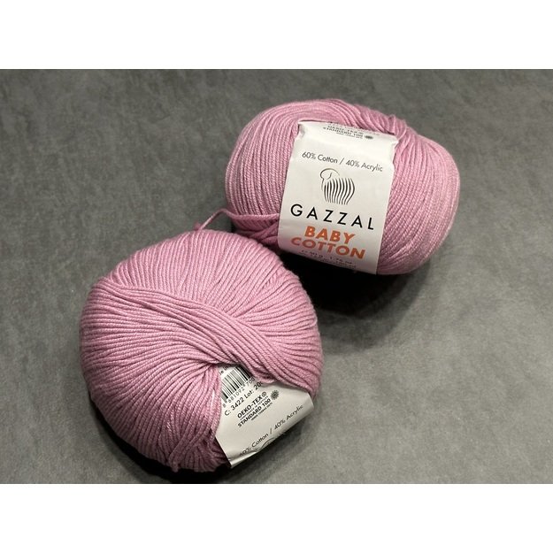 BABY COTTON Gazzal- 60% cotton, 40% acrylic, 50gr/ 165m, Nr 3422