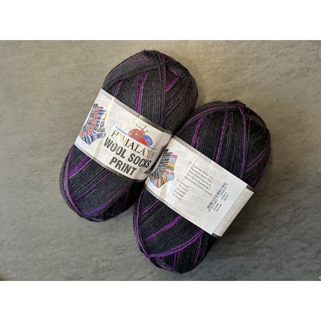 HIMALAYA WOOL SOCKS PRINT- 75% superwash merino, 25% polyamide, 100gr/ 400m, Nr S-41-06