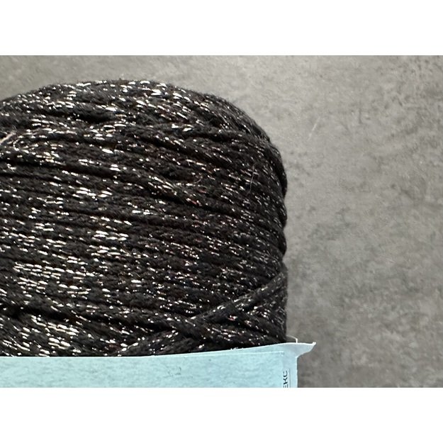 MACRAME COTTON LUREX Yarn Art- 75% cotton, 13% polyester, 12% metalic polyester, 250gr/ 205m. Nr 723
