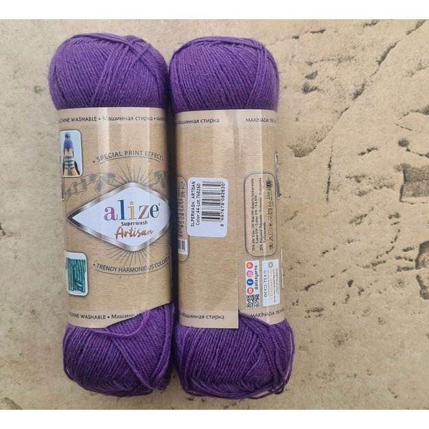 ARTISAN Superwash Alize- 75% SW Wool, 25% Polyamide, 100gr/ 420m, Nr 44