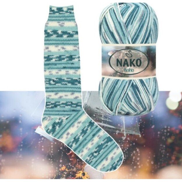 BOHO Nako- 75% wool, 25% polyamid, 100gr/ 400m, Nr 82693