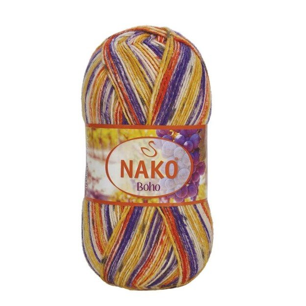 BOHO Nako- 75% wool, 25% polyamid, 100gr/ 400m, Nr 32842