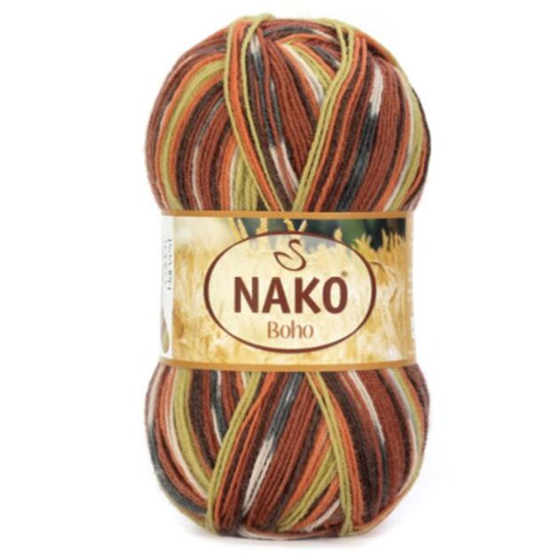 BOHO Nako- 75% wool, 25% polyamid, 100gr/ 400m, Nr 82441