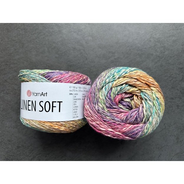 LINEN SOFT YarnArt- 30% Linen, 36% viscose, 34% cotton, 100gr/ 272m, Nr 7401