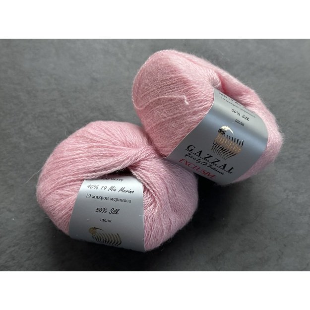 EXCLUSIVE Gazzal- 40% 19Mic merino, 10% kid mohair, 50% mulberry silk, 25gr/ 190m, Nr 9903