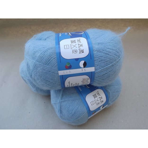 Angora2- 50% Mohair (moheris), 30% Acrylic ( akrilanas), 20% Virgin wool (jauna vilna), 100gr/ 750m, Nr 540