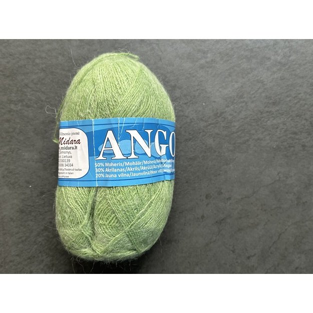 Angora2- 50% Mohair (moheris), 30% Acrylic ( akrilanas), 20% Virgin wool (jauna vilna), 100gr/ 750m, Nr 118