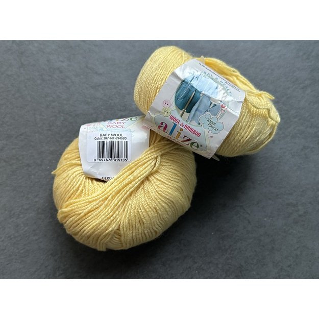 BABY WOOL Alize- 40% Wool, 40% Acrylic, 20% Bamboo, 50gr/ 175m, Nr 187