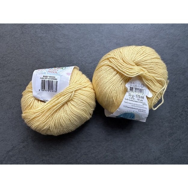 BABY WOOL Alize- 40% Wool, 40% Acrylic, 20% Bamboo, 50gr/ 175m, Nr 187