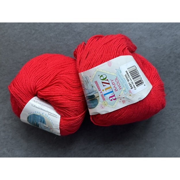 BABY WOOL Alize- 40% Wool, 40% Acrylic, 20% Bamboo, 50gr/ 175m, Nr 56