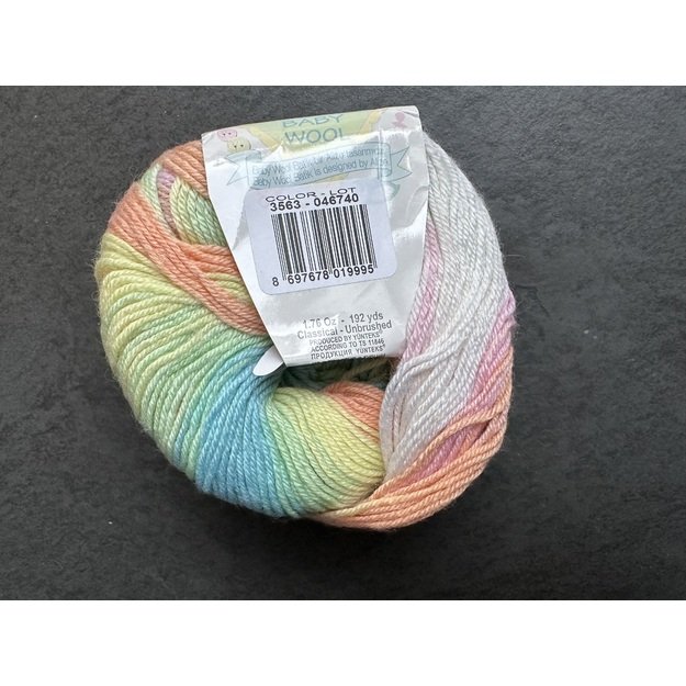 BABY WOOL Alize- 40% Wool, 40% Acrylic, 20% Bamboo, 50gr/ 175m, Nr 3563