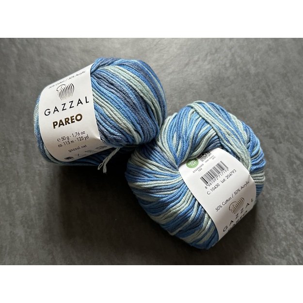 PAREO Gazza- 50% cotton,   50% acrylic (akrilas)  50gr/ 115m, Nr 10430