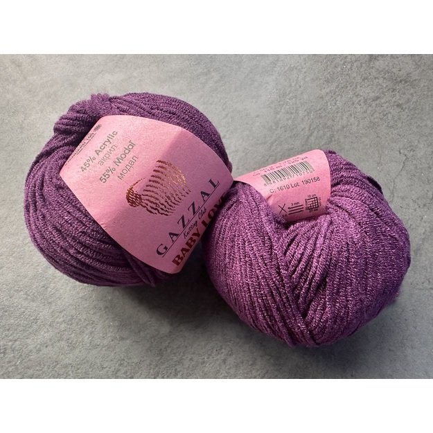 BABY LOVE Gazzal  45% Acrylic,  55% Modal, 50gr/ 115m, Nr 1610