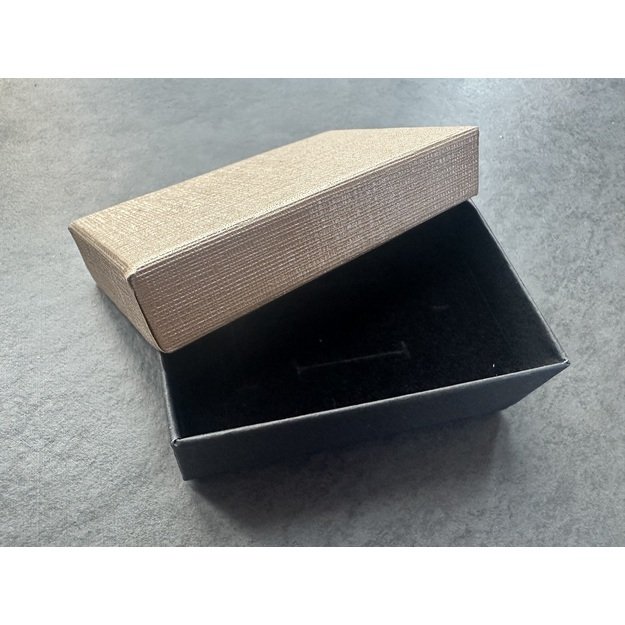 Dovanų dėžutė papuošalams- 50x80x25mm, juoda-kapučino