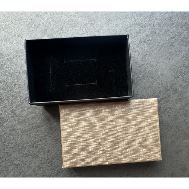 Dovanų dėžutė papuošalams- 50x80x25mm, juoda-kapučino
