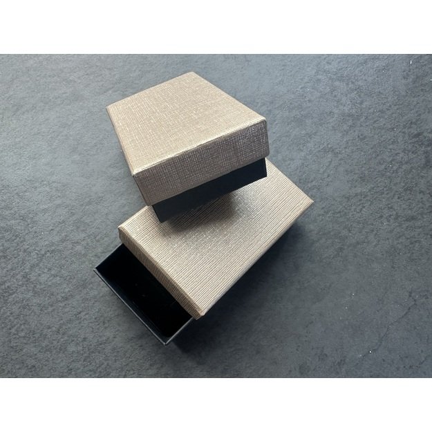 Dovanų dėžutė papuošalams- 50x80x25mm, juoda-kapučino